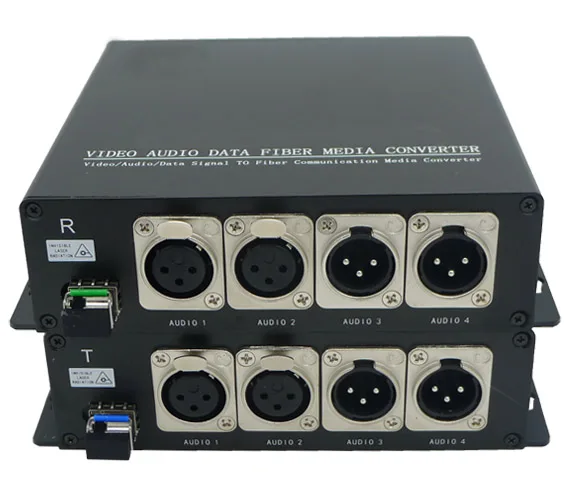 Audio Over Fiber optic Media Converters Singlemode FC Two way Broadcast system 