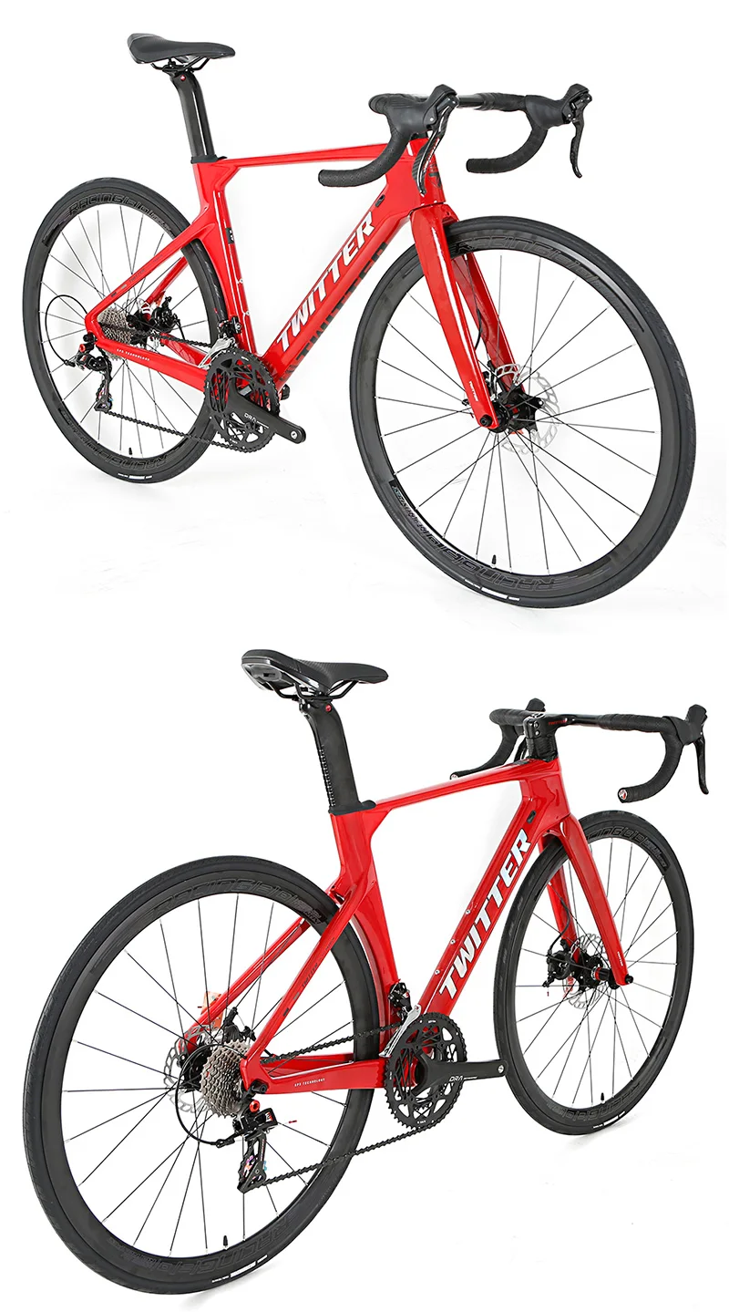 Twitter Bestseller 700c Full Carbon Fiber Road Bicycles Disc Brake Road
