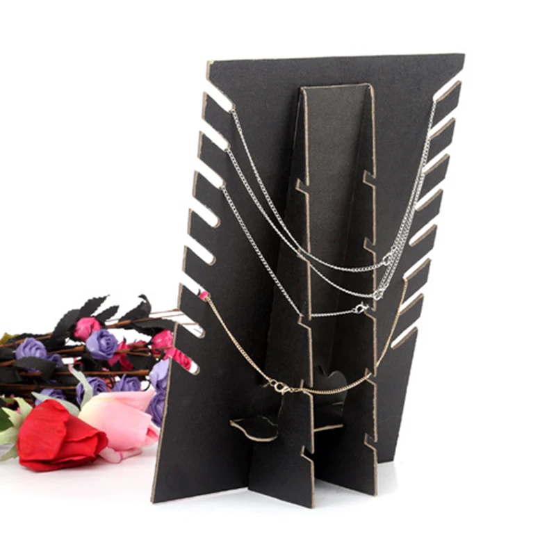 Simplicity Necklace Display Stand Velvet Linen Necklace Show Shopping Store Jewelry Display Stand