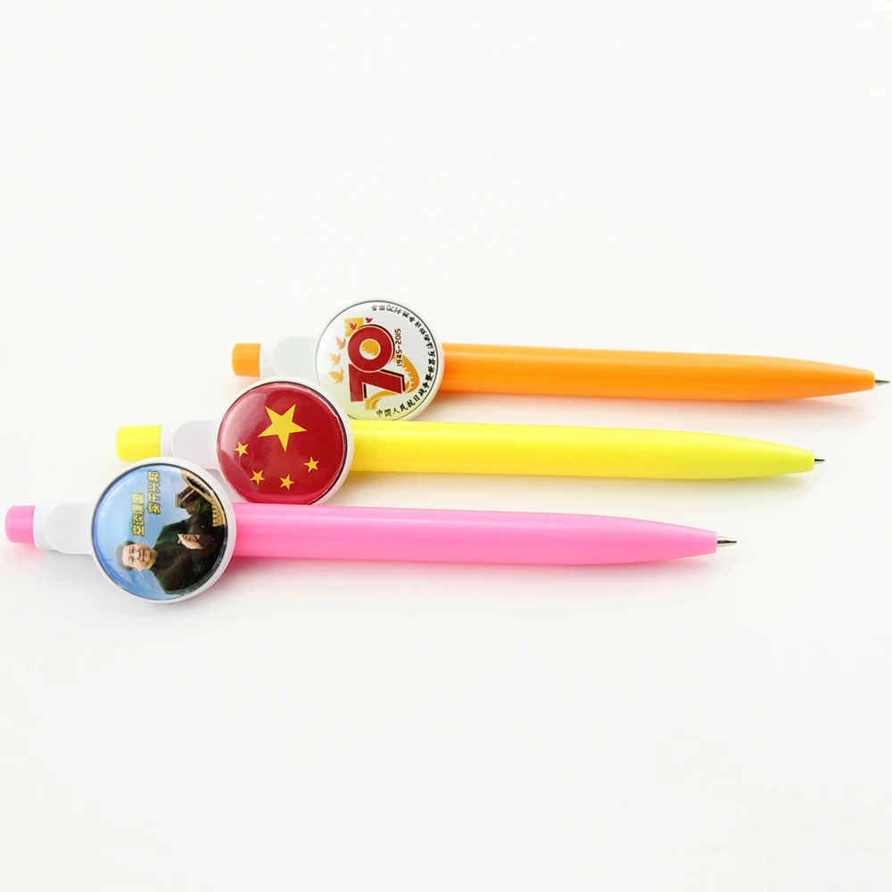 newest promotional plastic push action ballpoint