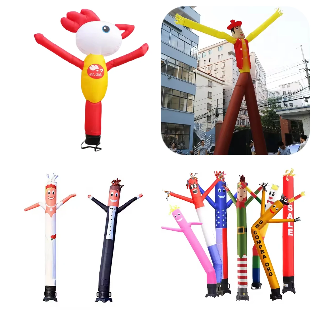 Cheap Custom Inflatable bride and groom air dancer chicken air dancer ...