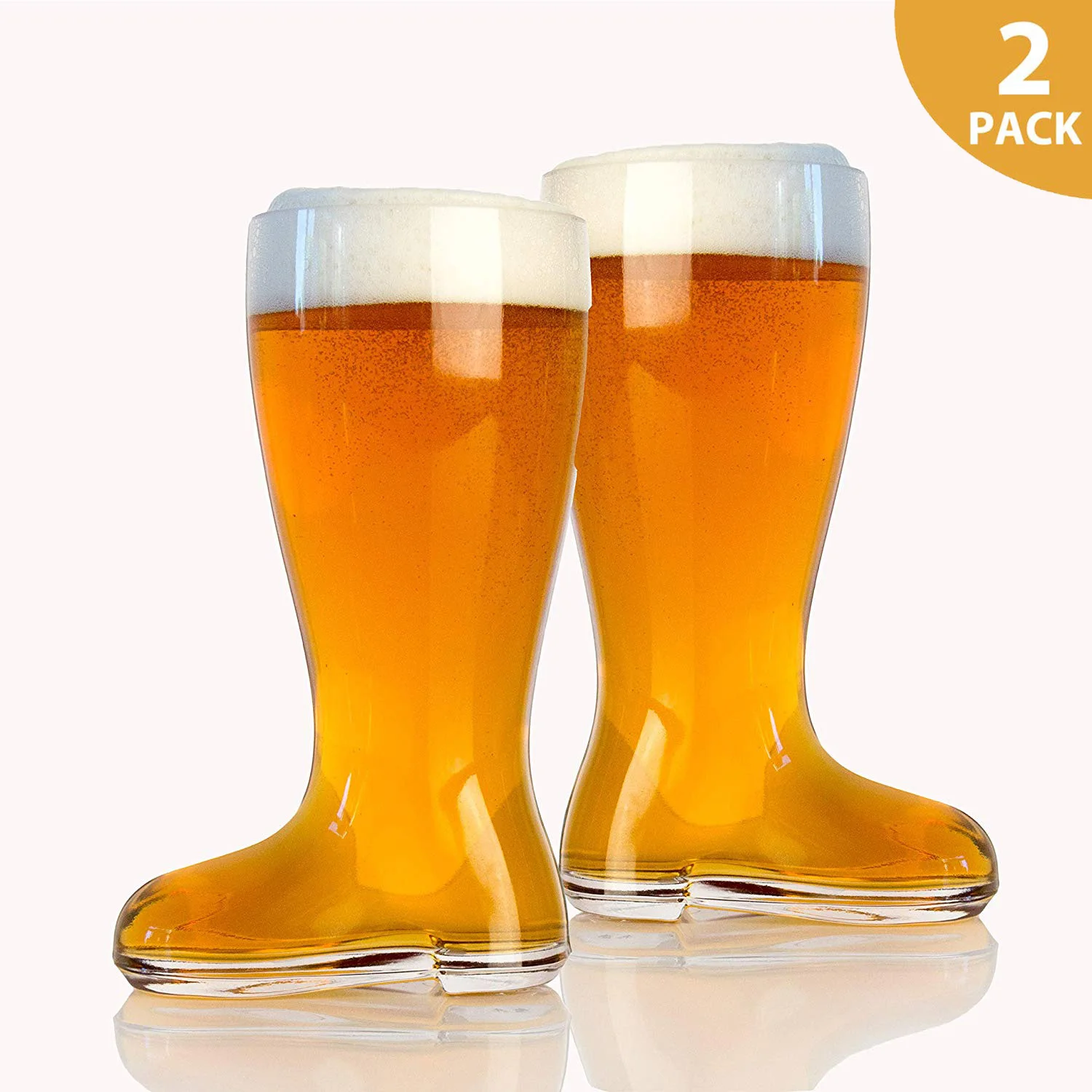 Funny Foot Boot Shape Customized Logo Beer Glass for Restaurants and Parties Football