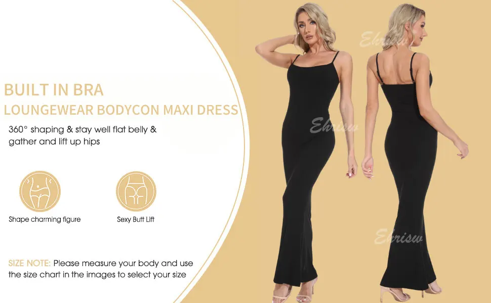 Builtin Shapewear Modal Sculpting Dresses Buy Shaper Dress Bodycon Maxi Mini Built In