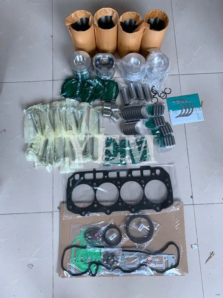 4TNV98 Overhaul Kit With Bearings Piston Rings Full Gasket Set Liner Valve Kit for Yanmar