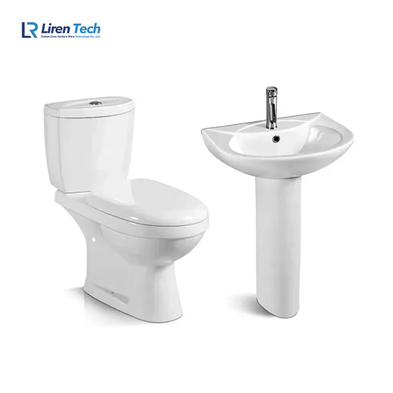 Parma Ocean Engineering Dual-Flush Complete Bathroom Washdown Set Modern Residential Commercial Soft-Close Power Flush Toilets