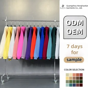 Hoodies Manufacturer Custom 26 Colors 350 Gsm Cotton Blends Fleece Lined Oversized Hoodies Blank Men's Hoodies