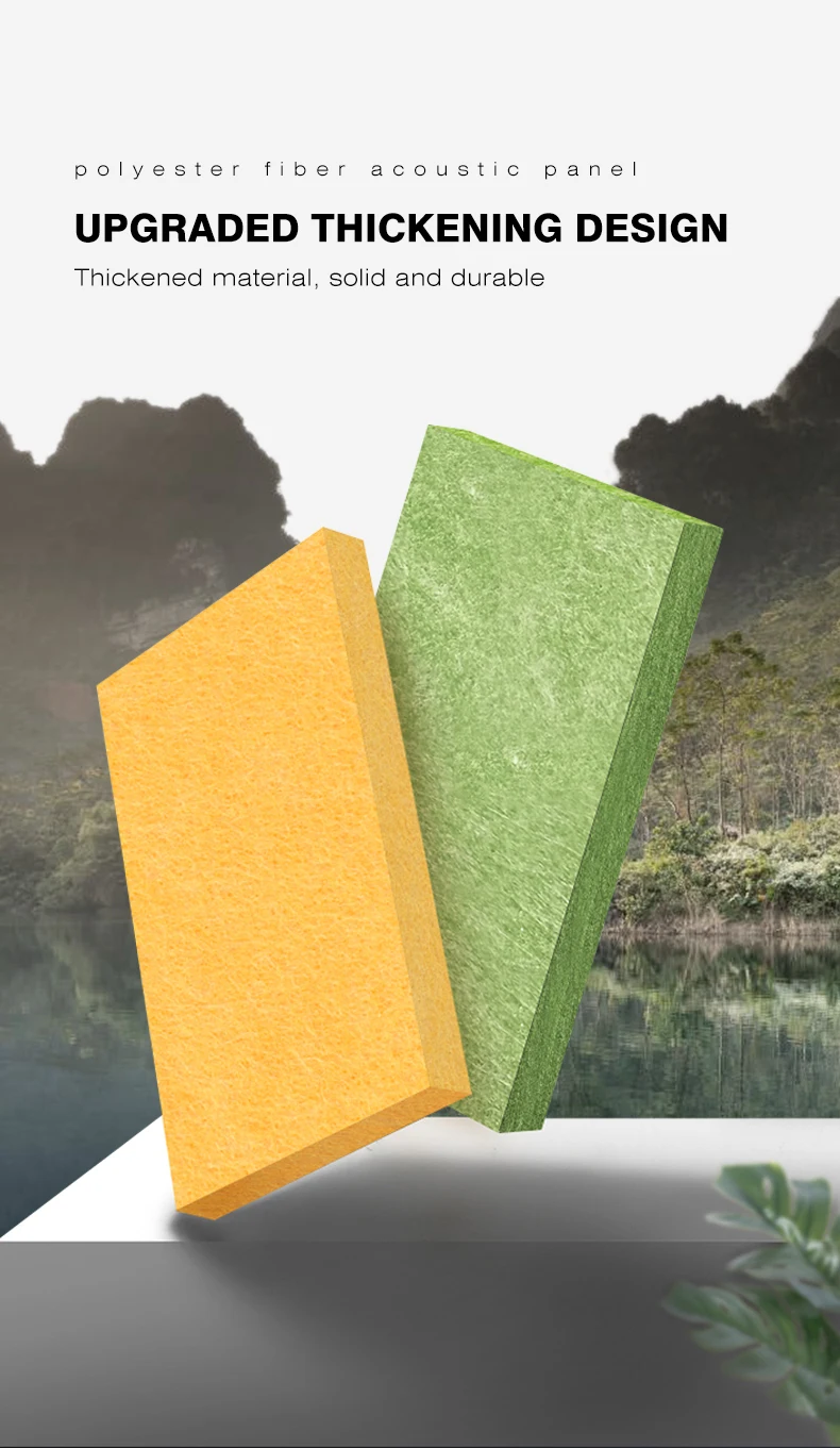 1.2*2.4m Acoustic panel sound insulation wall panels polyester fiber 100% Pet Felt Polyester Fiber Acoustic Panel factory