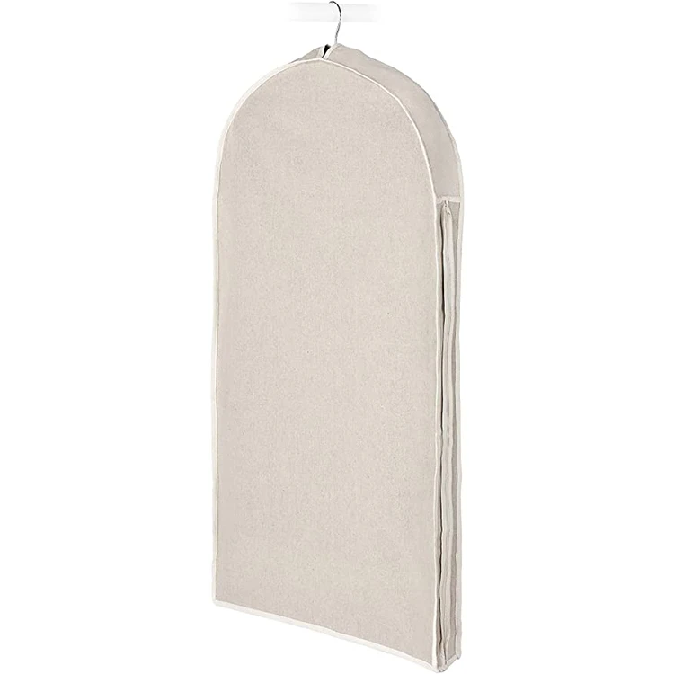 Cotton Canvas Garment Bag Custom Logo Foldable Hanging Clothes Cover