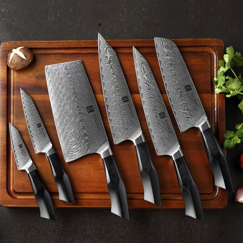 XINZUO B32 5 Pcs 67 Layer Damascus Steel Kitchen Knife Set