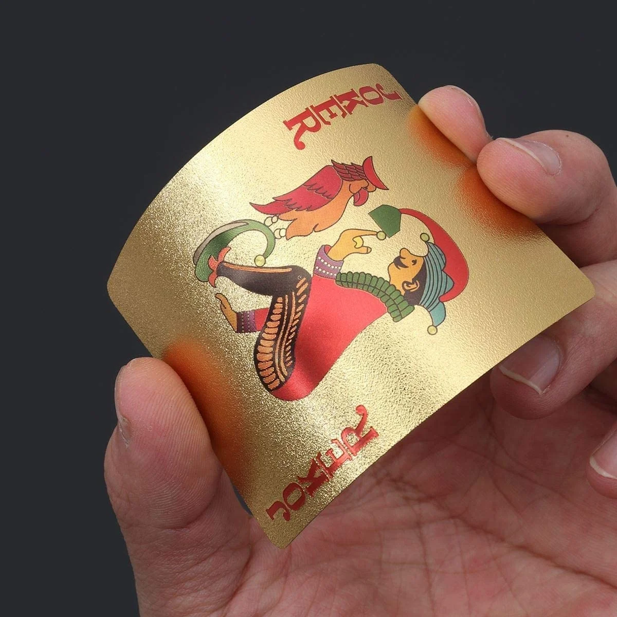 Прямая поставка, быстрая доставка, печатная бумага на заказ, пластиковый Золотой набор для покера 24k в деловом стиле, позолоченные игральные карты