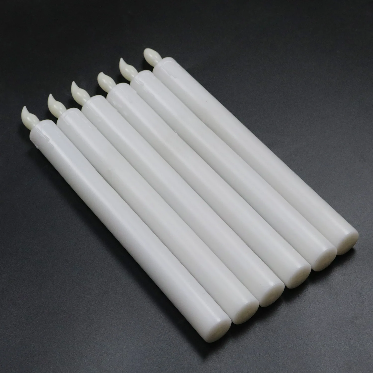10 Inch Flameless Led Taper Candle Or Wedding Decoration/battery