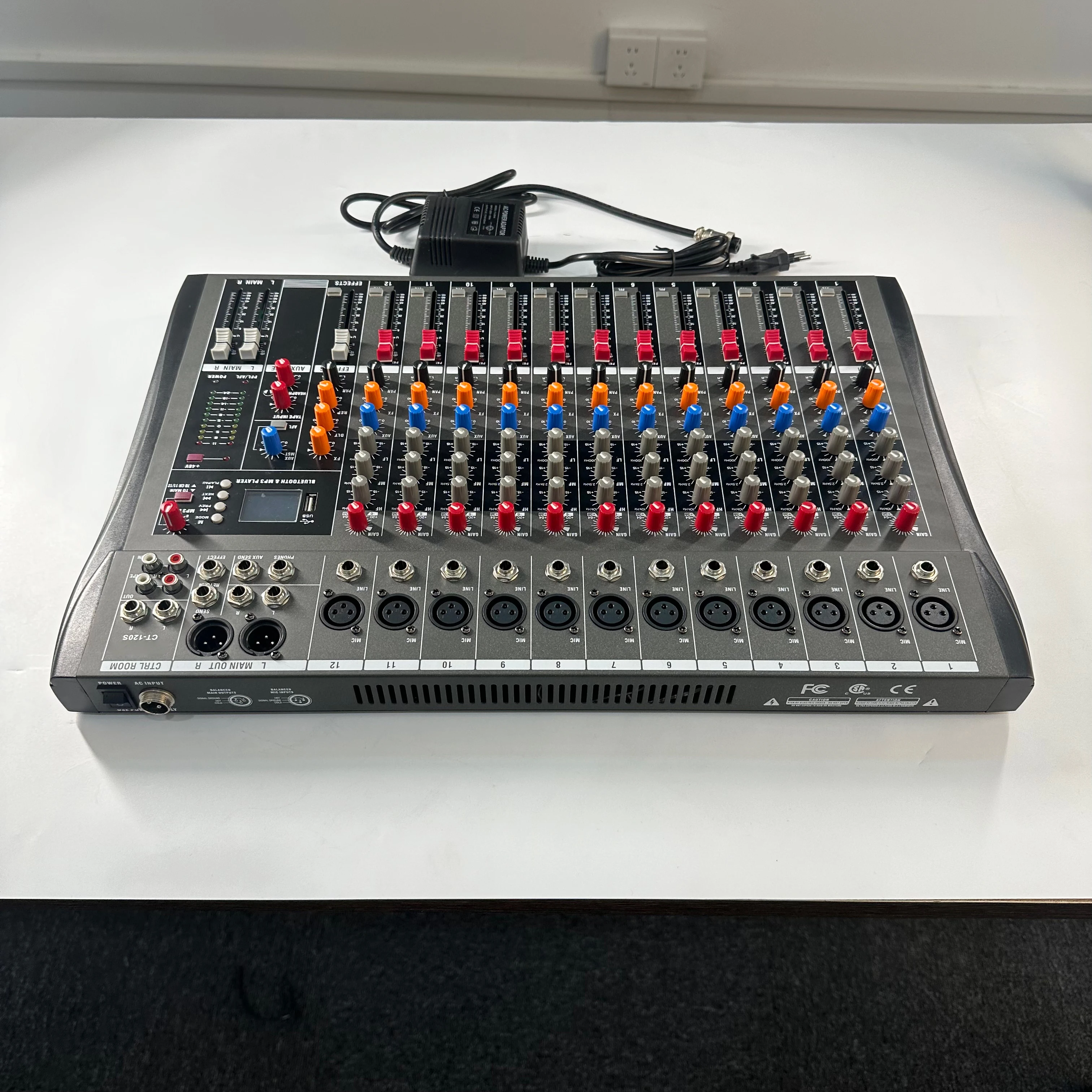 CT-120S Professional 12-Way Mixer with DSP Effect USB Reverb