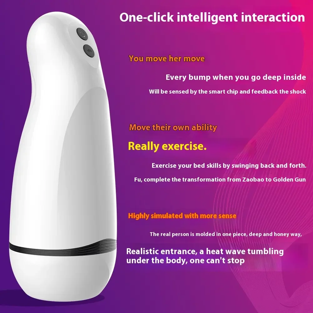 Intelligent Interactive Airplane Cup Charging Vibration Pronunciation Simulation Male Masturbator Delay Trainer Sexual Products