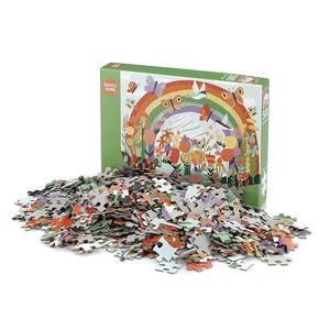 DIY Imagine Journey Pollinator's Playground Custom 500 Piece Deluxe Paper Puzzle for Unisex Adults and Children Ages 2 to 7