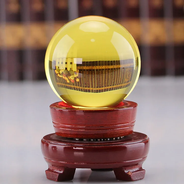 product wholesale factory homemade solid large sphere stand colored glass crystal ball-41