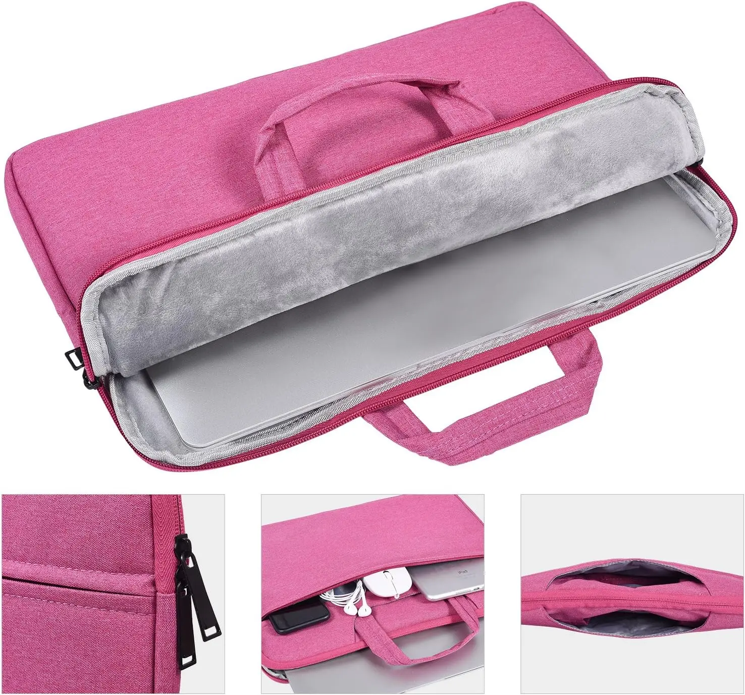 product 14 15 inch waterproof laptop case sleeve for macbook air pro 14 15 16 inch with handle and pockets durable lining laptop bag-29