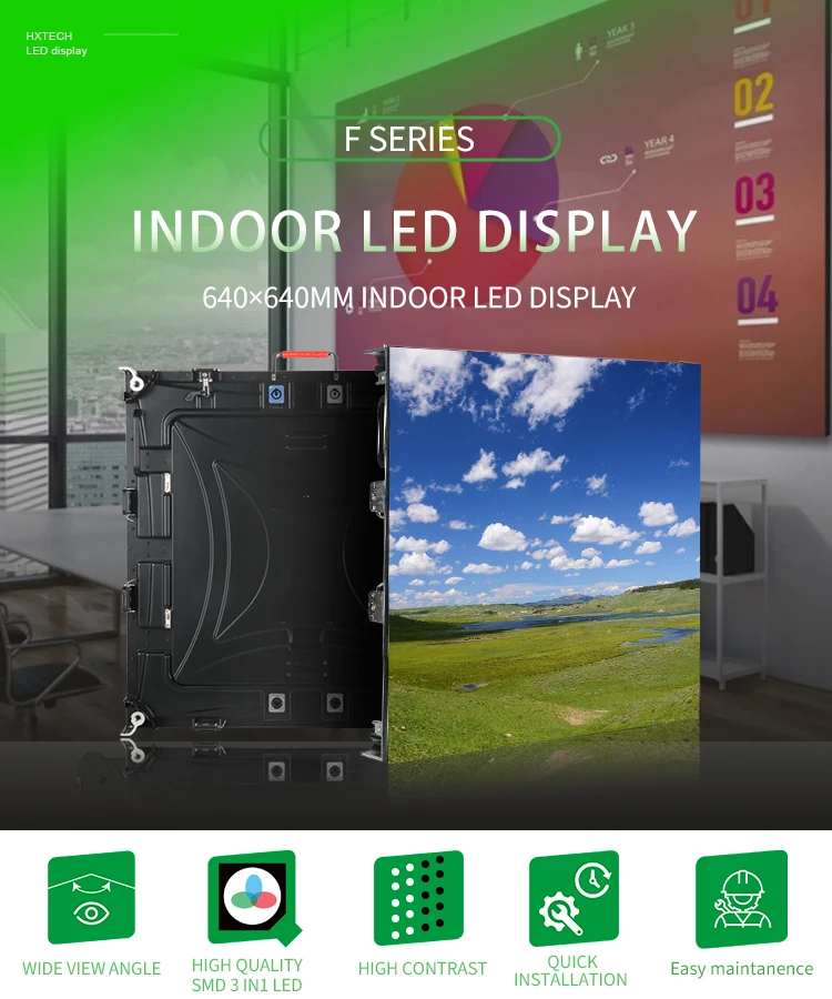 Hxtech High Brightness Full Color P P Led Screen Indoor Wall Led Display Screen Buy Led