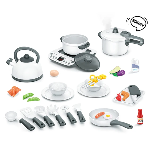 24Pcs Juego De Ollas Sartenes Set Caldero Utencilios De Cocina Acero  Inoxcidable