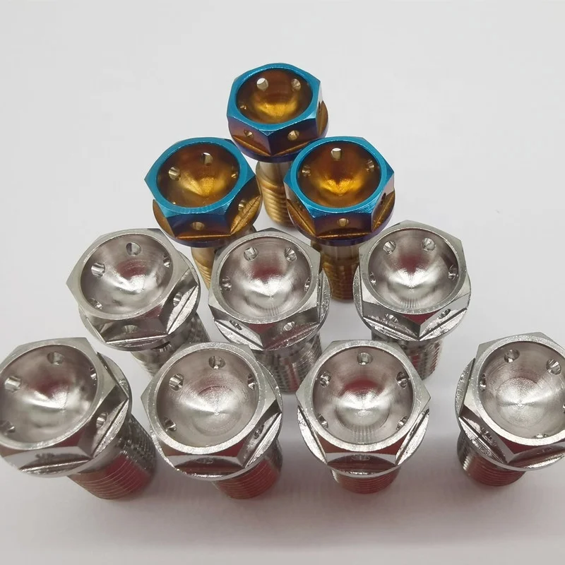 High Strength Customized Titanium GR5 M8 M10 Titanium Banjo Bolt