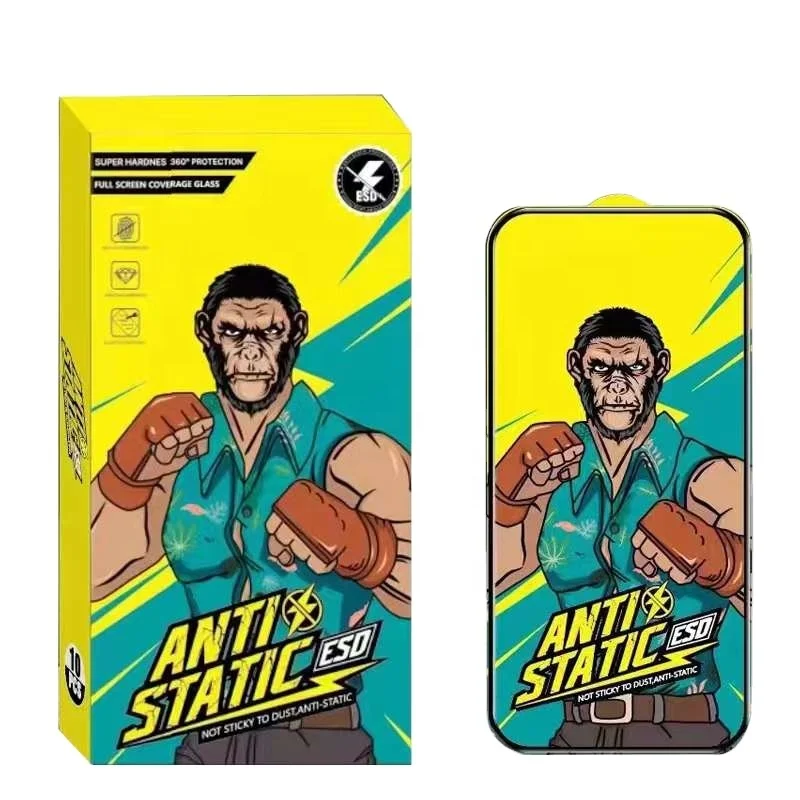 Gorilla ESD 0 33 мм Материал корпуса: высокий алюминий с уровнем твердости 9H Анти-статический не липкий DUSTANTI-STATIC бокс gorilla Glass защита для экрана из закаленного стекла