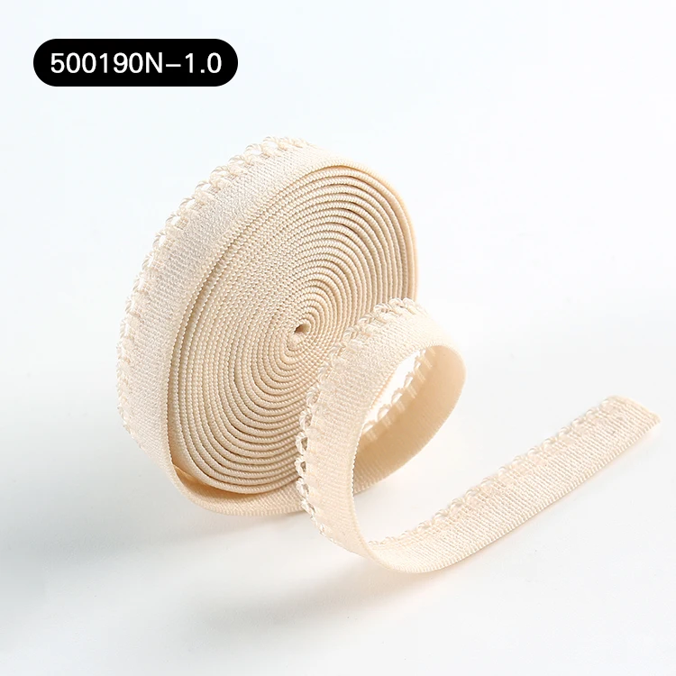 10mm High Elasticity Nylon Facing Picot Underwear Waistband Knitted Elastic Tape for Bra