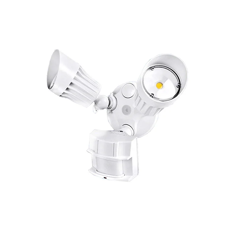 LED Flood Security Light with Motion Sensor for Outdoor Waterproof 2 Bulkhead  5000K Daylight White ETL listed Outdoor light