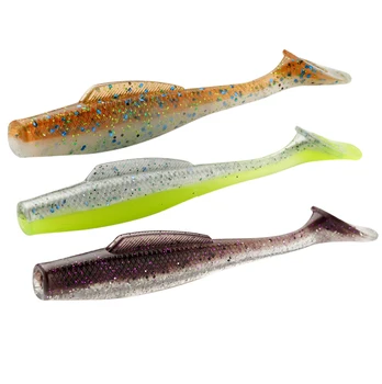 Cheery TPR Material 100mm 6.5g 5pcs/pack Floating Bait Soft Insect Lure Wobblers Fishing Tackle T Tail Wrom Soft Bait for Sea Ba – Soft Lure – view 2