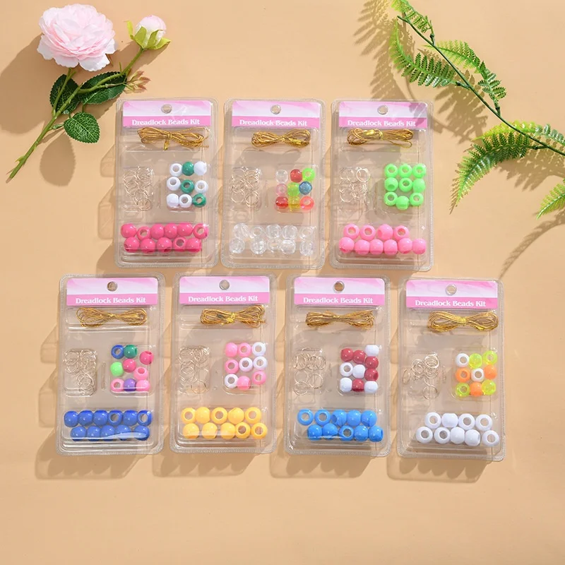 Оптовая продажа DIY аксессуары для волос с большими отверстиями кулоны А-дреды пластиковый хвостик из