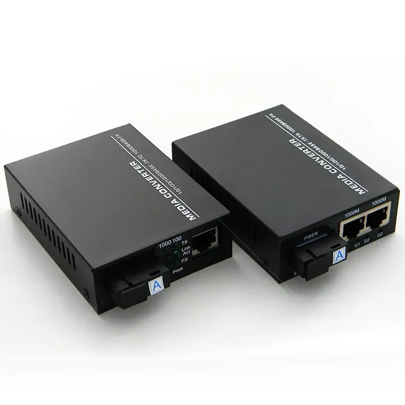 Igama lokuguqula kwezinkambo zokubhala ngokwesikhathi esikhulu (Telecom Grade Fast Ethernet Fiber Media Converter) nge-SC Dual Fiber, 2 RJ45 Port Pair, Isimo sokusebenza ngendlela eyodwa (Industrial External Power)