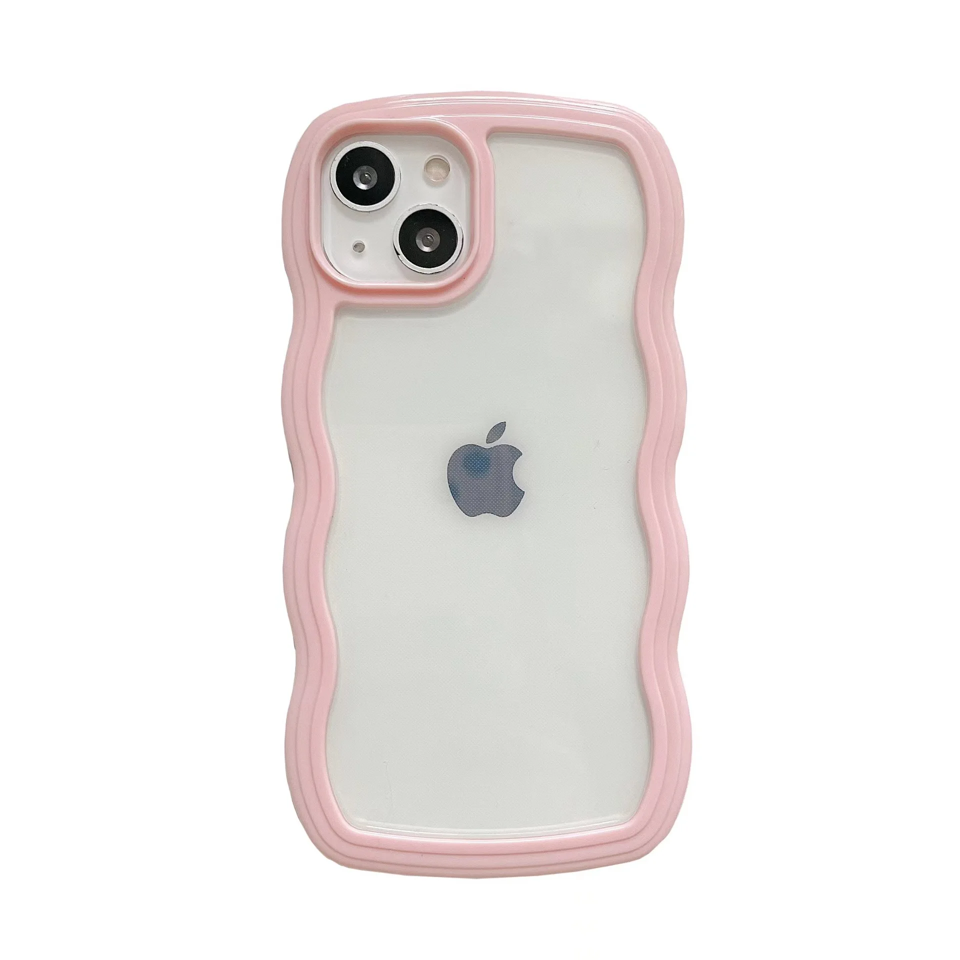New Arrival Colorful Wave Frame Cute Korean Ins Phone Case for iPhone 17 16 15 14 13 12 11 Pro Max X XR XS