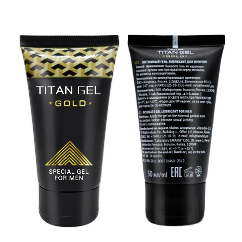 TITAN Gel Vàng Nga Ban Đầu Kem tăng kích thước dương vật dầu mở rộng Dương Vật Bơm máy phóng massage dành cho nam 50ml