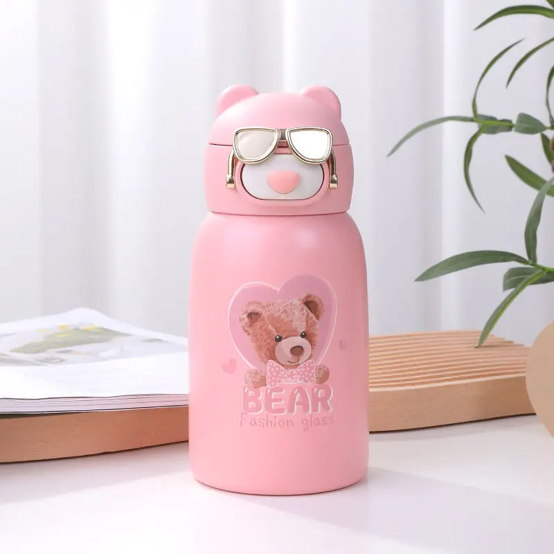 350/450ML Insulated Water Bottle Cartoon Kawaii Bear Cute