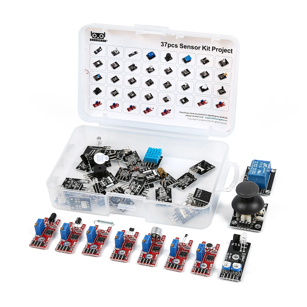Robowiz 37pcs Sensor Kit - Compatible with Arduino IDE