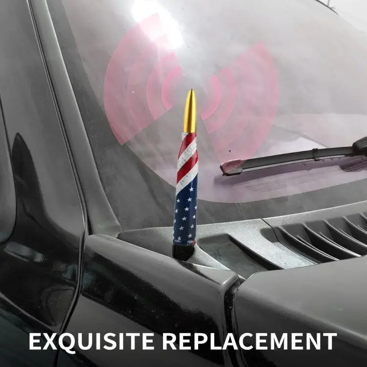Osilly Asta per antenna radio AM/FM corta da 14 cm, 9 adattatori filettati e 2 anelli in gomma, accessori per auto, asta universale in alluminio per camion, pickup, SUV (argento