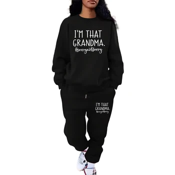 High quality custom printed sweatshirt set Casual Large women adjustable drawstring comfortable pocket women Solid two-piece set