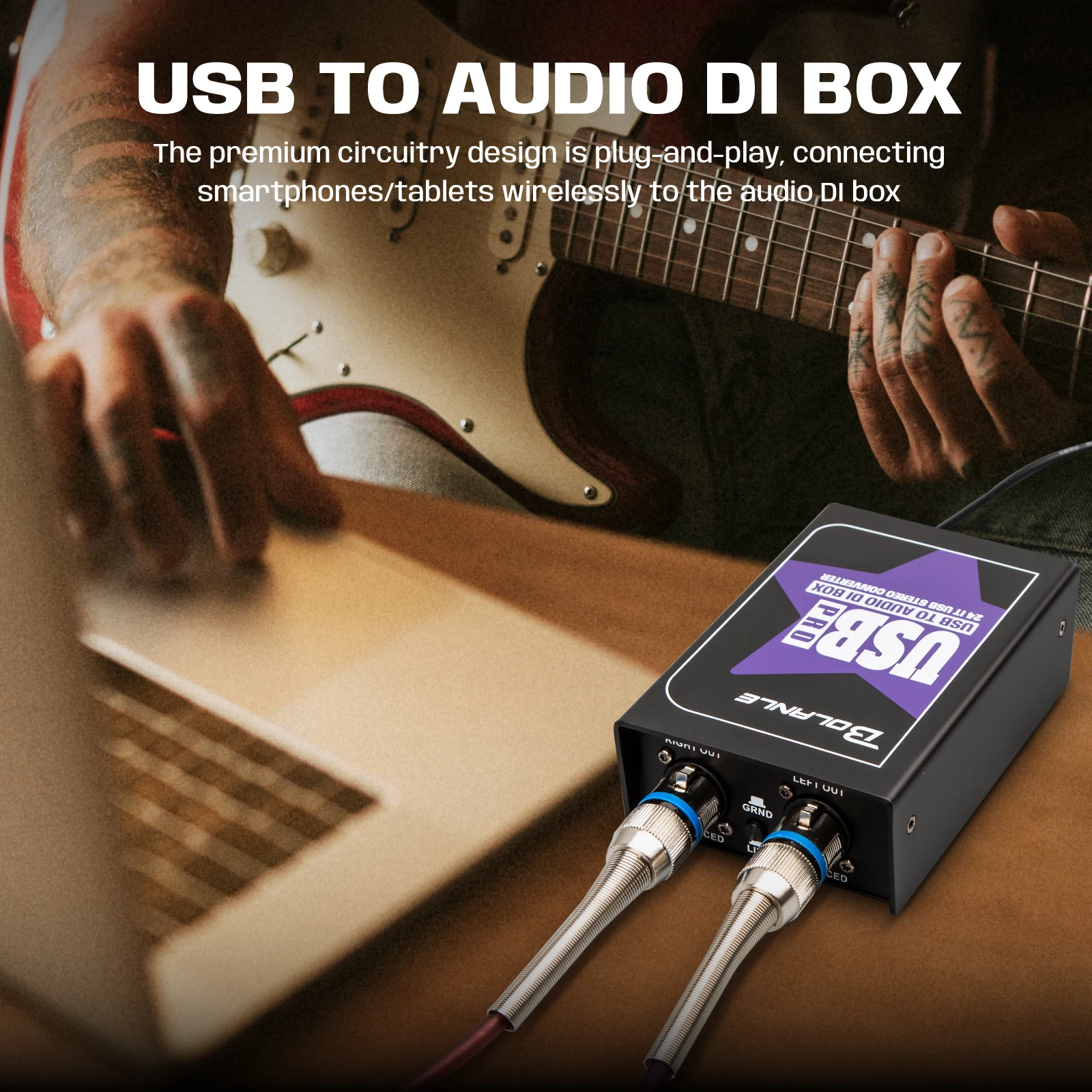 USB PRO DIボックス 24bit/192kHz｜USB→XLR変換 USB-Pro - Radial Engineering