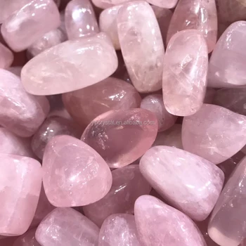 Natural Rose Crystal Quartz Polished Rose Pink Healing Crystal Tumble Stone