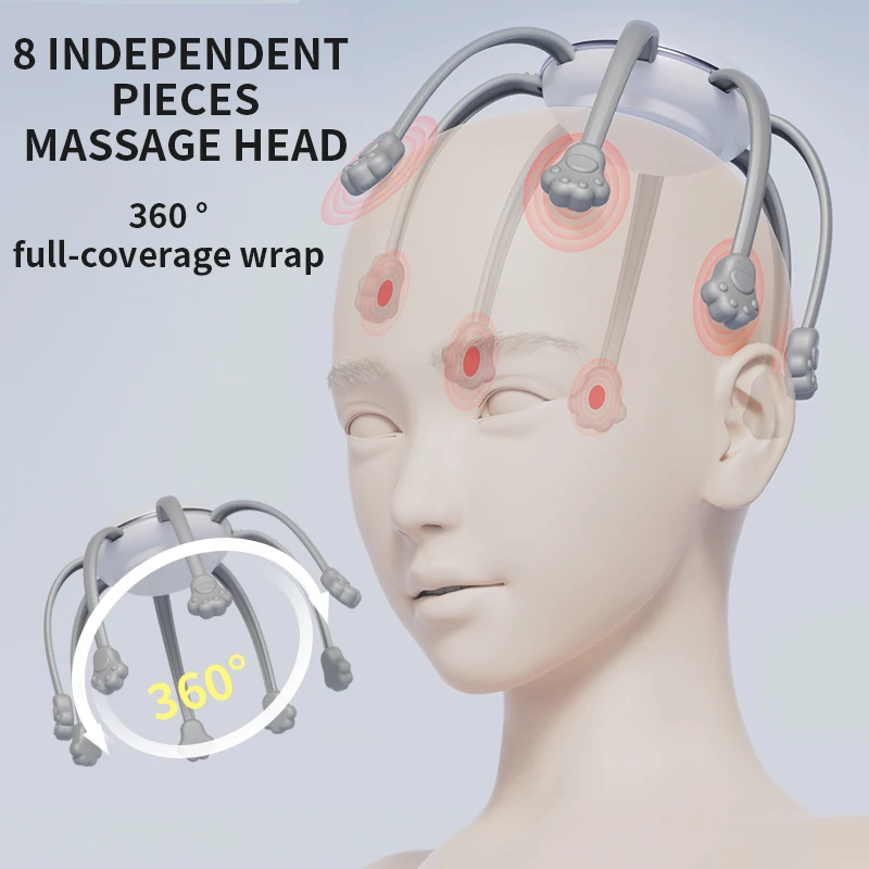 wireless vibration monitoring equipment Electric Head Massager, Head Massage Spider, Scalp Massage Brush with 12  Claws, Rechargeable, Vibrating Head Massager to Relieve Stress : Buy Online main image 0