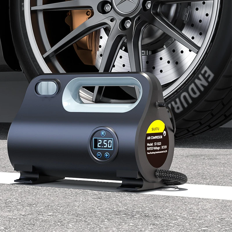 150psi Black Digital Tire Inflator Portable Tire Pump Mini Small Car Air Compressor LED Display Car Air Compressor Tire Inflator - view 6