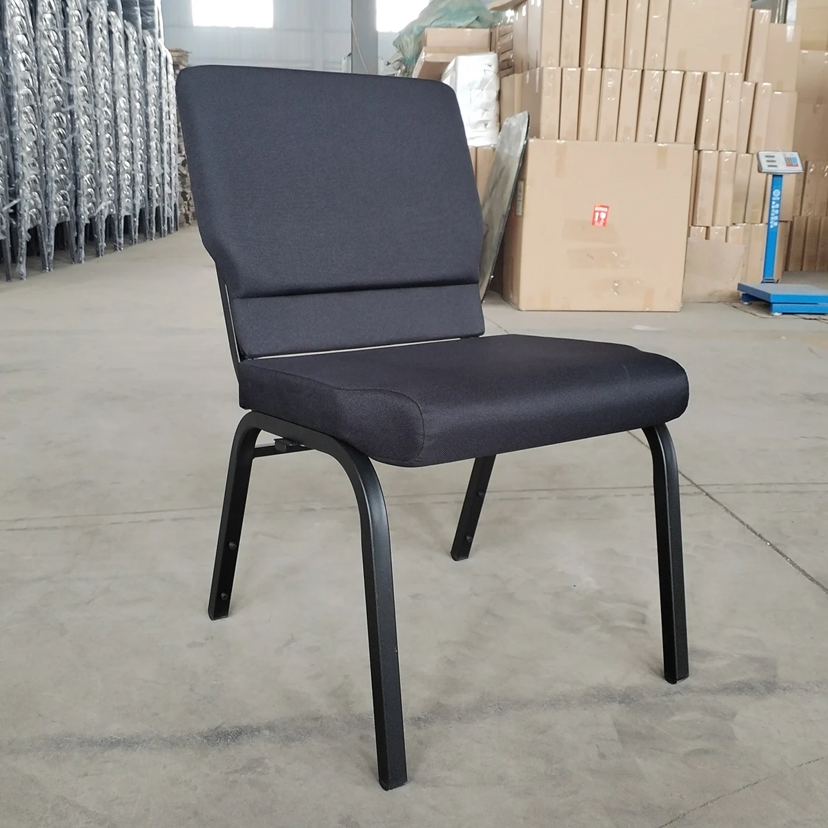 Factory Modern Theater Chair Stackable Interlocking Upholstered Fabric ...