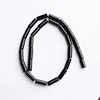 Black onyx tube beads approximately 4x8mm