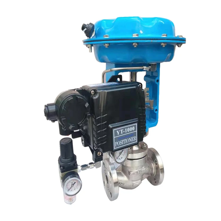 Factory Directly Sells DN20 Operated Pneumatic Diaphragm Single Air Control Steam Global Valve with Positioner