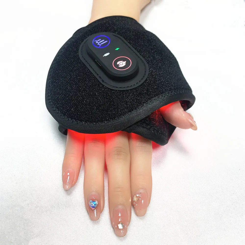 2024 new arrival built-in battery portable 660nm 850nm infrared red light therapy wrap belt for hand wrist pain relief