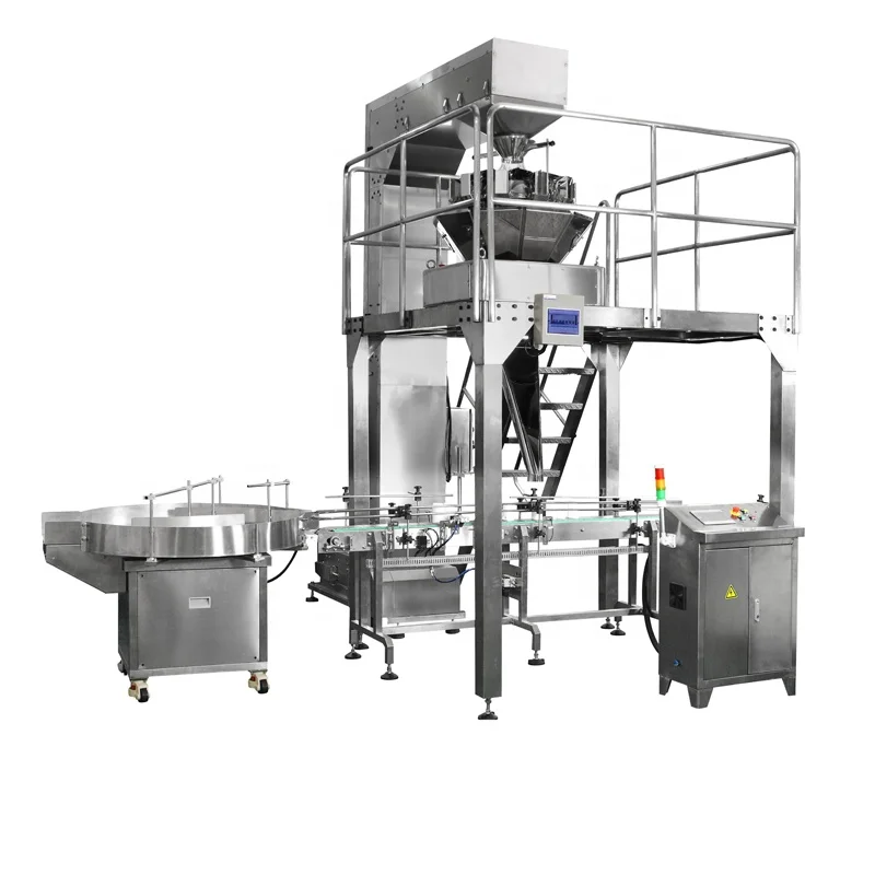 Economic Factory Clam-shell Plastic Punnet Filling Packing Machine with Multi-head Weigher for Frozen Shrimp Fresh Mussel Meat
