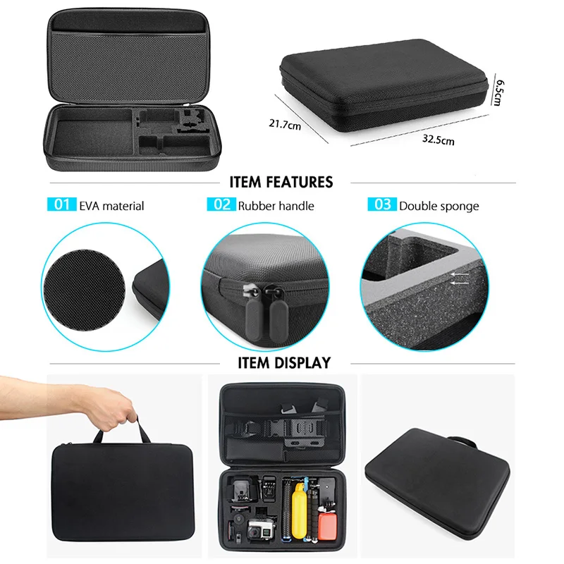 Used Camera Accessories for GoPro Hero 4 Silver Hero3 Black Edition Hero 10-4 Compatible with GoPro 9 8 7 6 5 4 Cameras