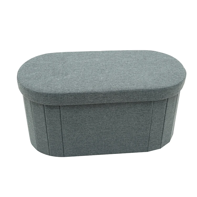 New Arrival Ottoman Folding Storage Bench Ottoman Fabric Stools for Living