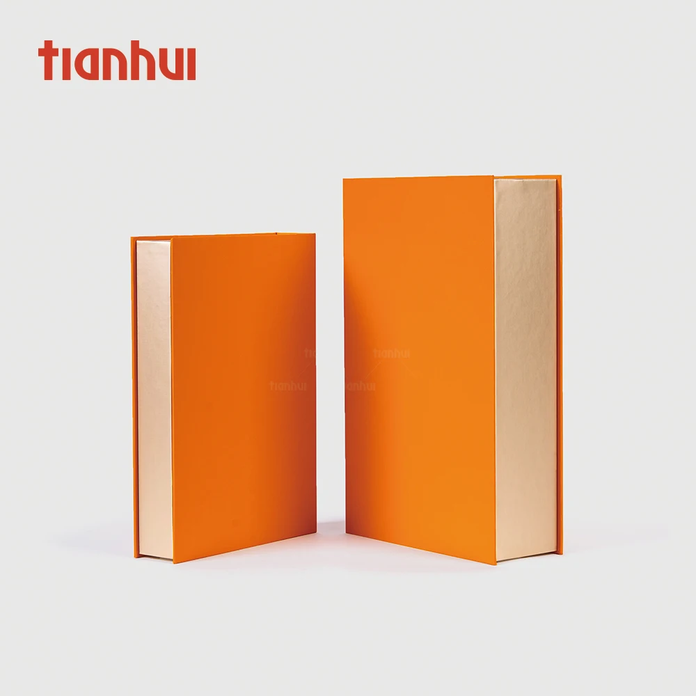 Луксозна подаръчна кутия във форма на книга Tianhui със скрита магнитна текстура на кожа