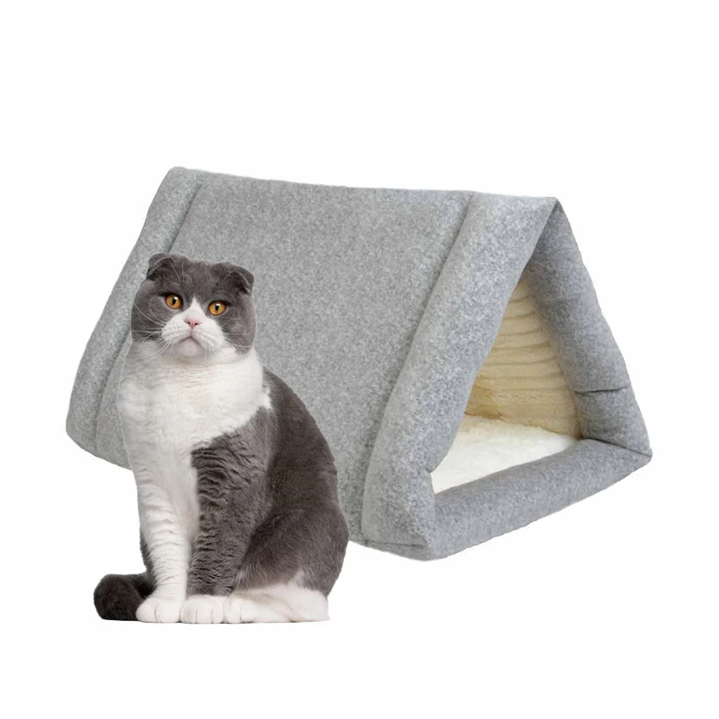 Luxury designer small removable washable luxurious indestructible eco friendly cama para gatos pet dog cat cave bed