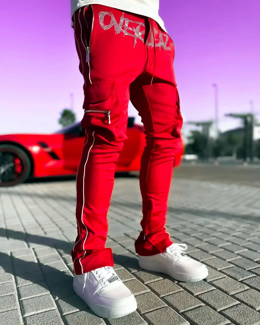New Arrival Autumn Elastic Waist Cargo 