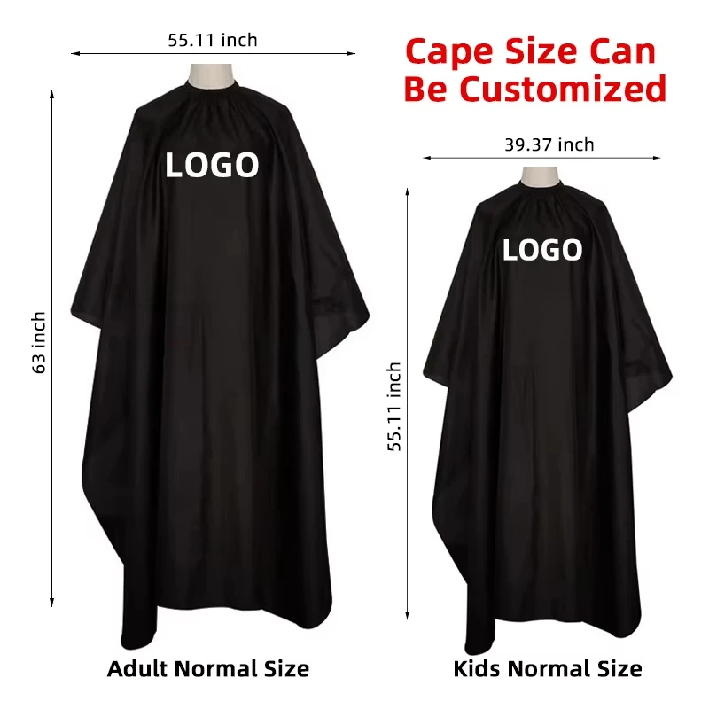High End Quality Personalised Designer Custom logo Salon Barber Cape Apron Gown Wholesale Waterproof Hairdressing Cape with logo